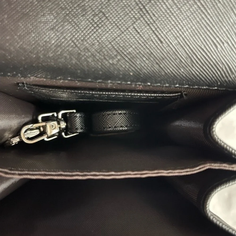 Women’s Small Black PU Leather Crossbody Mini Messenger Bag Wallet NWOT